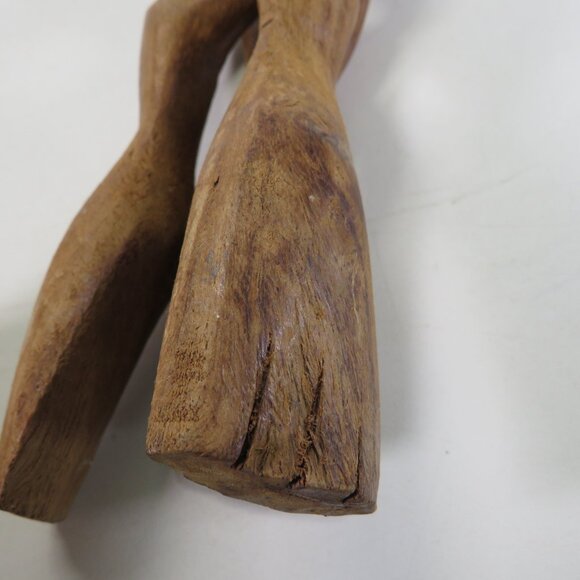 (1)Vintage Carved Wood Intertwined Bowl Display-Collapses Tripod - Picture 6 of 8